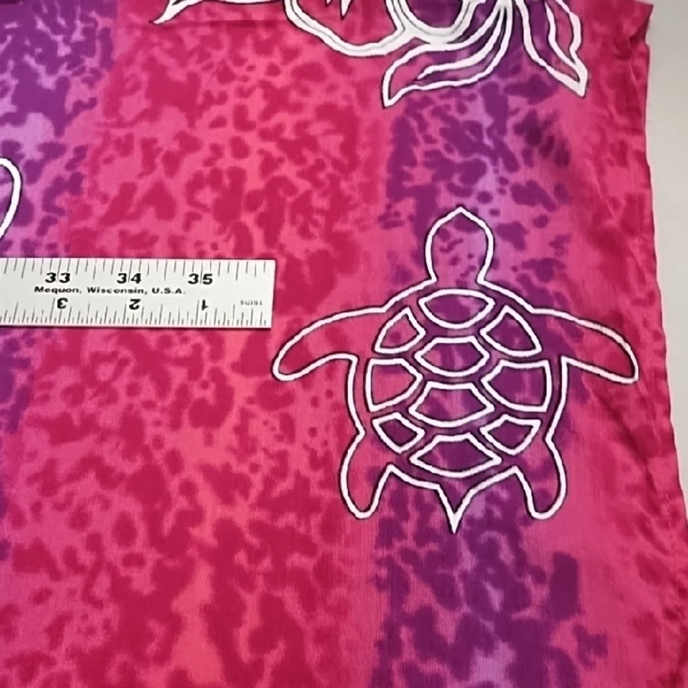 Hibiscus Collection Pink and Purple Sarong Large Beach Scarf Sea Turtle